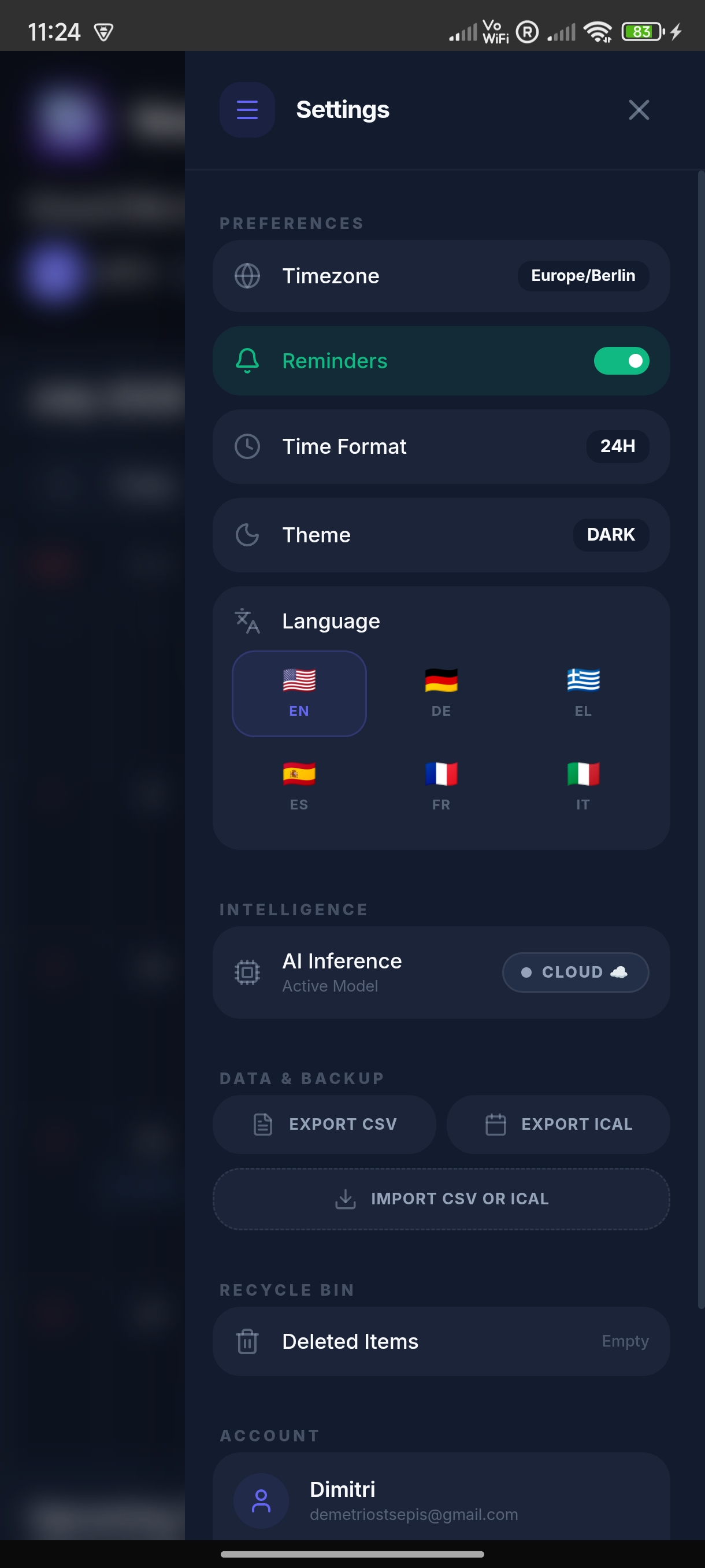 VocalPlan Mobile Interface