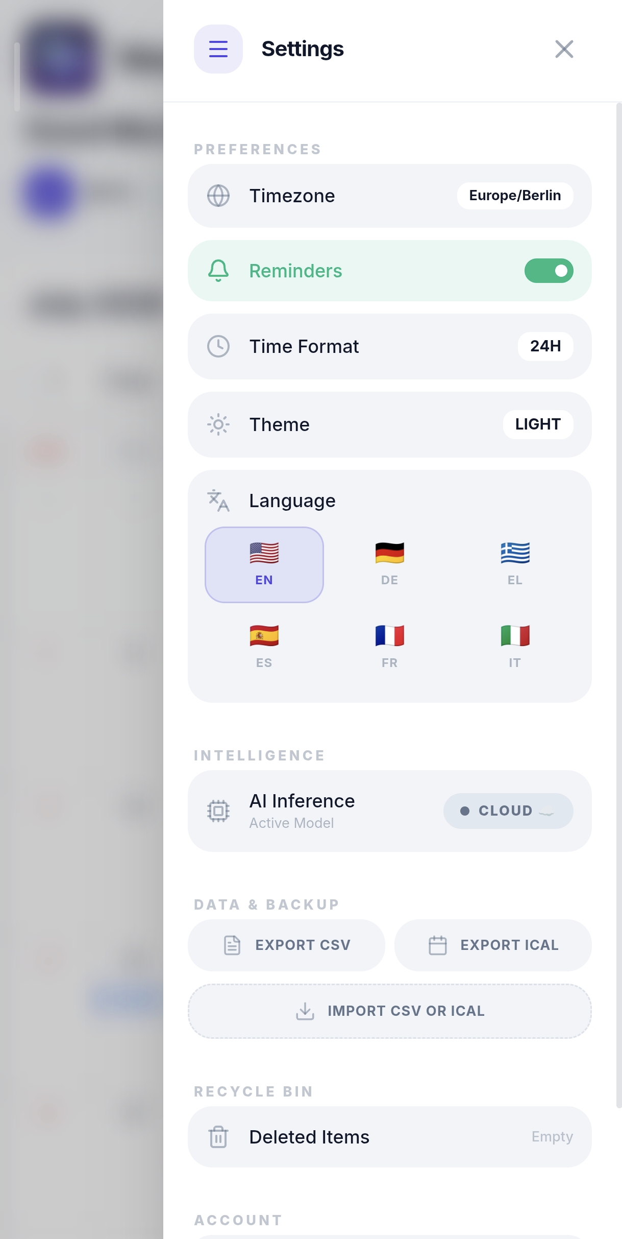 VocalPlan Mobile Interface