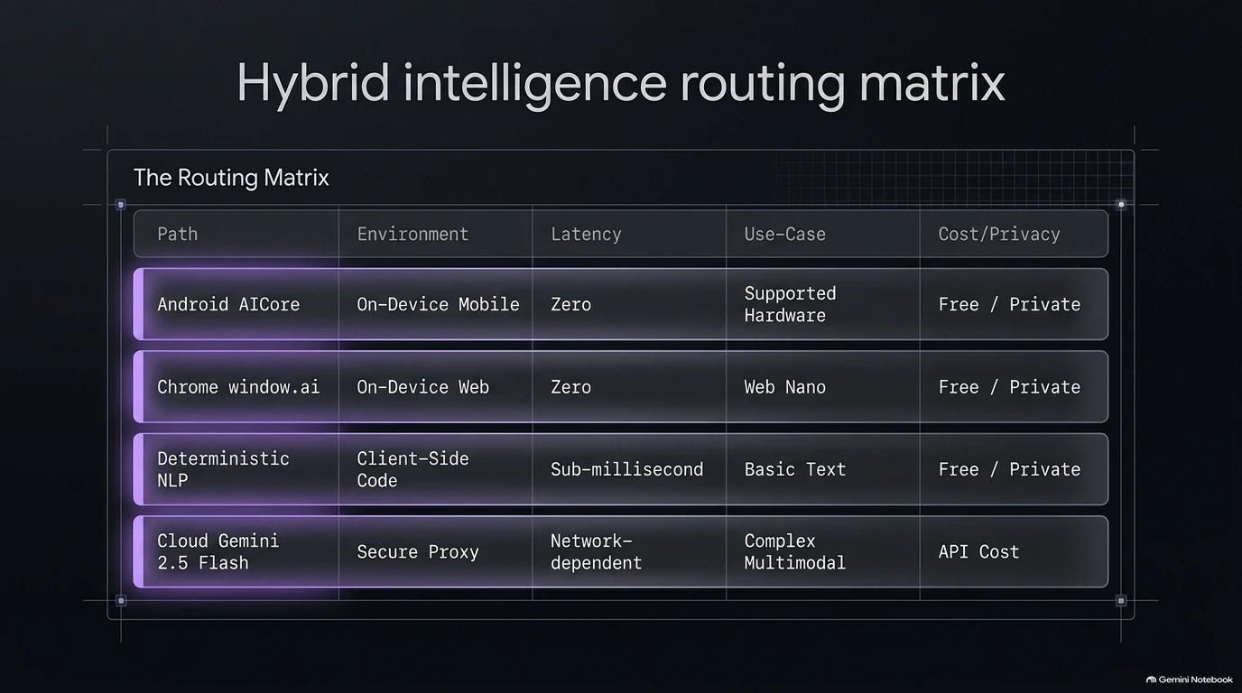 Hybrid Intelligence Routing Matrix