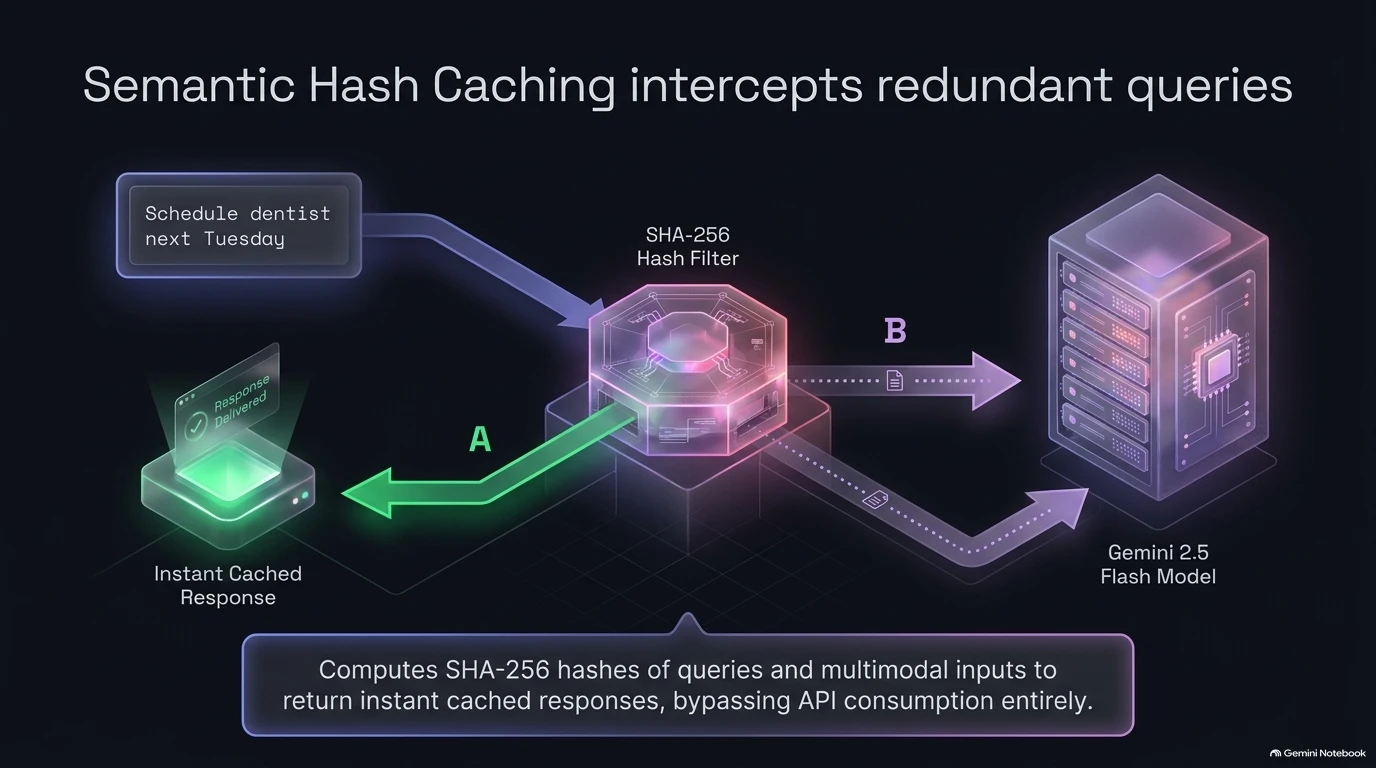 Semantic Hash Caching Intercepts Queries