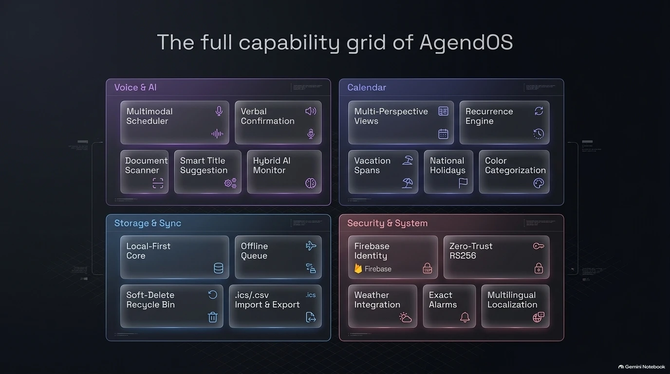 Full Capability Grid of VocalPlan App