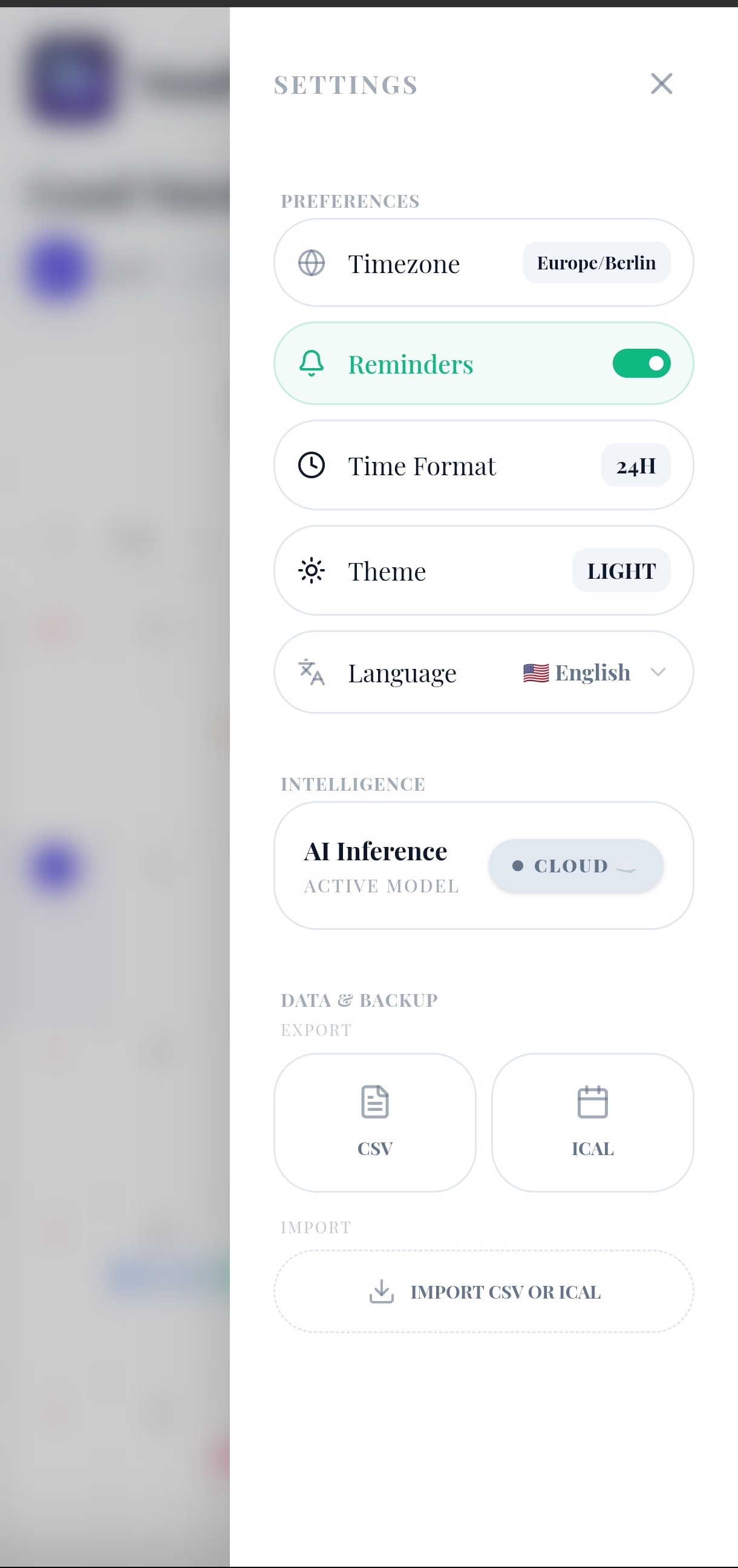 VocaPlan Mobile Interface